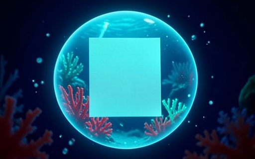 Feuille protegee a l interieur d une sphere translucide