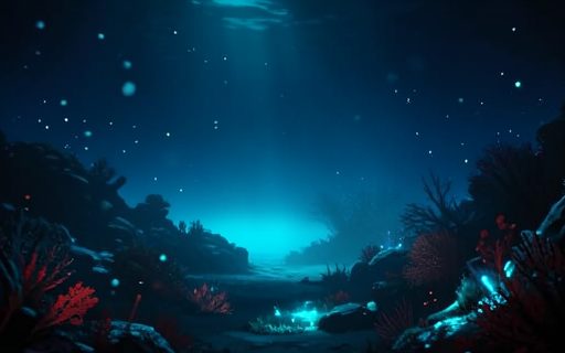 Paysage abstrait qui pose l ambiance de l univers
