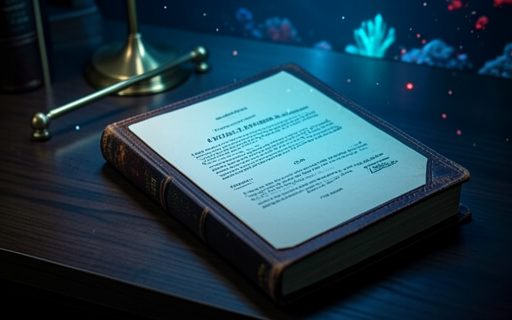 Registre ferme et presse-papier sur un bureau range