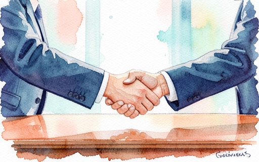 Deux professionnels qui se serrent la main