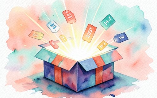 Coffret cadeau qui s ouvre dans un jaillissement de lumiere