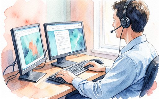 Equipe de support qui aide un client