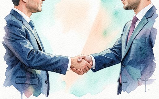 Deux partenaires qui se serrent la main apres un projet reussi