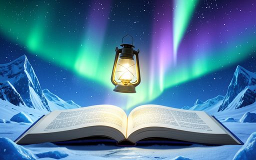 Livre ouvert surmonte d une lanterne lumineuse