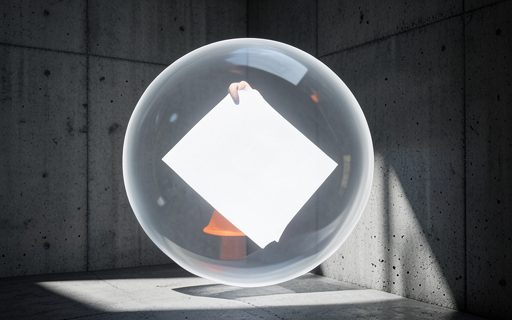 Feuille protegee a l interieur d une sphere translucide