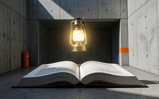 Livre ouvert surmonte d une lanterne lumineuse