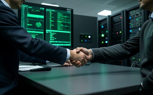 Deux professionnels qui se serrent la main