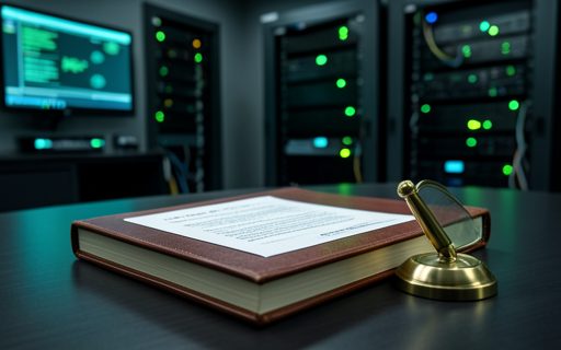 Registre ferme et presse-papier sur un bureau range