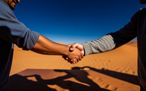 Deux professionnels qui se serrent la main
