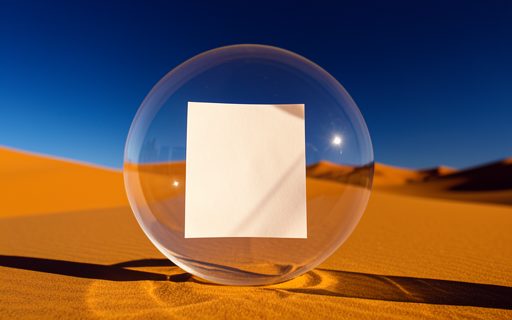 Feuille protegee a l interieur d une sphere translucide