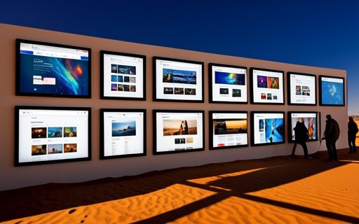 Galerie d ecrans encadres qui montrent des realisations web