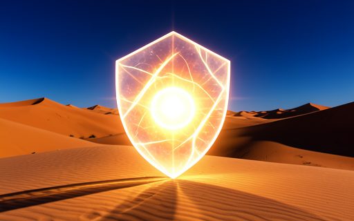 Bouclier de lumiere qui protege un coeur lumineux