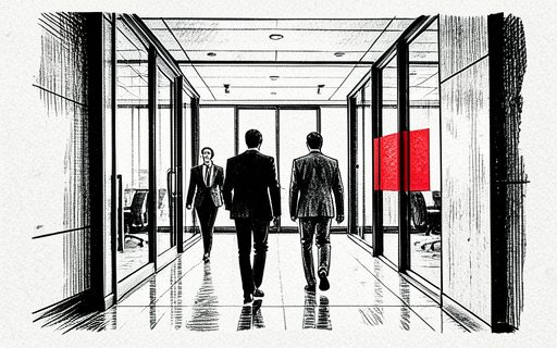 Jeunes professionnels qui entrent dans des bureaux accueillants