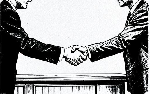Deux professionnels qui se serrent la main