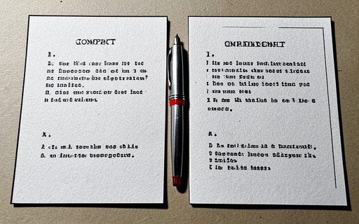 Deux feuilles de contrat et un stylo pose entre elles