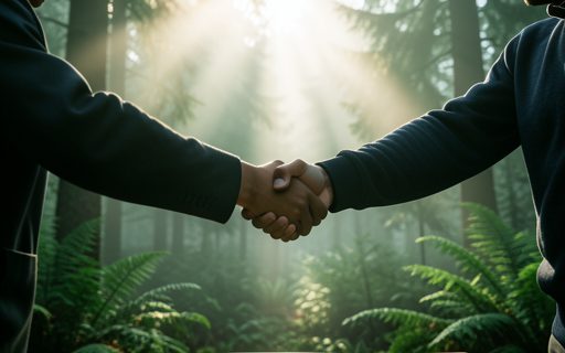Deux professionnels qui se serrent la main