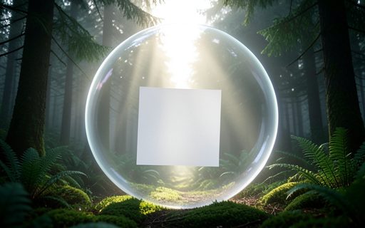 Feuille protegee a l interieur d une sphere translucide