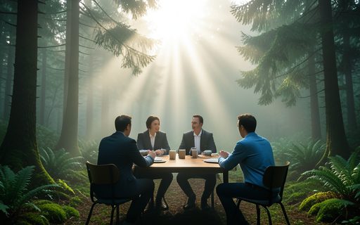 Petite equipe qui travaille ensemble autour d une table