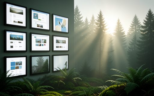 Galerie d ecrans encadres qui montrent des realisations web
