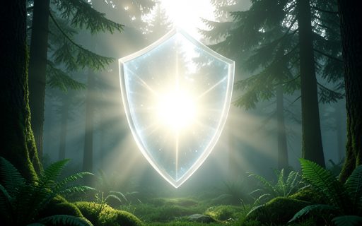 Bouclier de lumiere qui protege un coeur lumineux