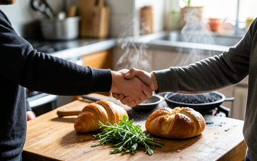Deux professionnels qui se serrent la main