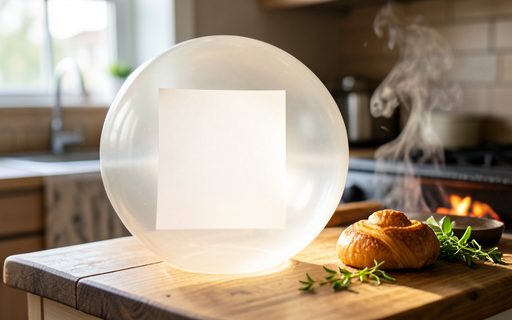 Feuille protegee a l interieur d une sphere translucide