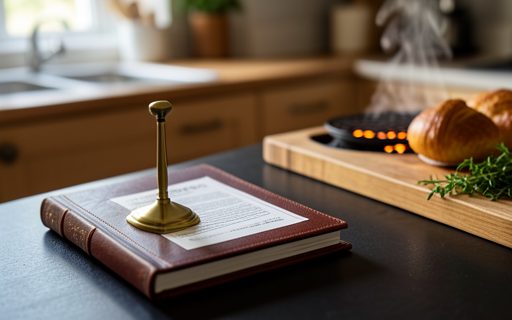 Registre ferme et presse-papier sur un bureau range