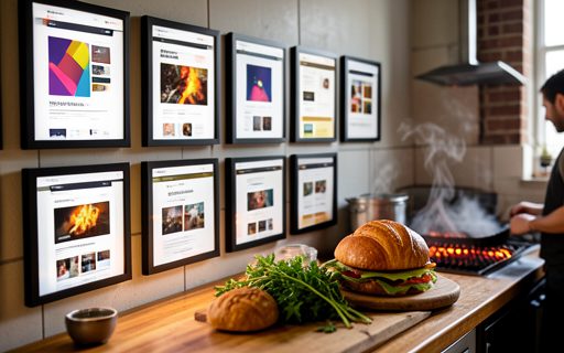 Galerie d ecrans encadres qui montrent des realisations web