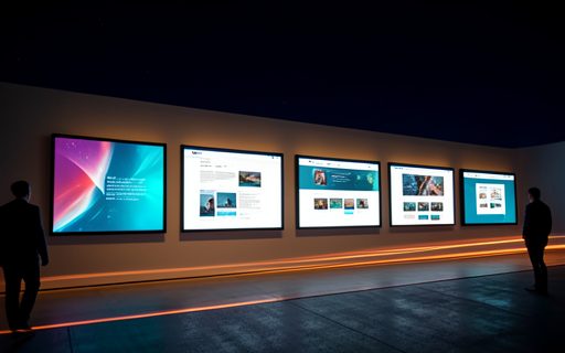 Galerie d ecrans encadres qui montrent des realisations web