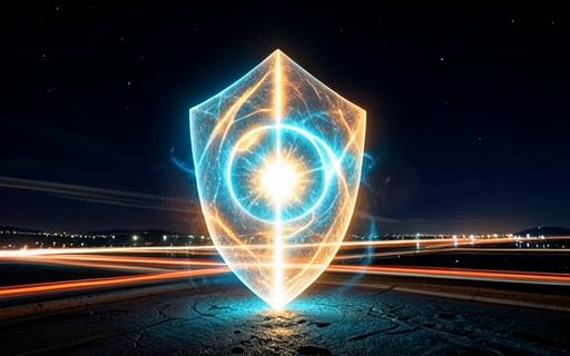 Bouclier de lumiere qui protege un coeur lumineux