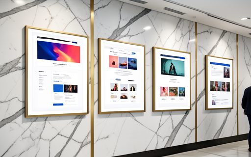 Galerie d ecrans encadres qui montrent des realisations web