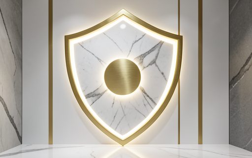 Bouclier de lumiere qui protege un coeur lumineux