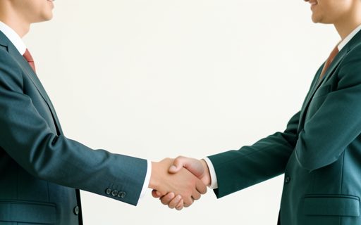 Deux partenaires qui se serrent la main apres un projet reussi