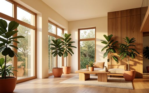 Lieu calme aux grandes fenetres