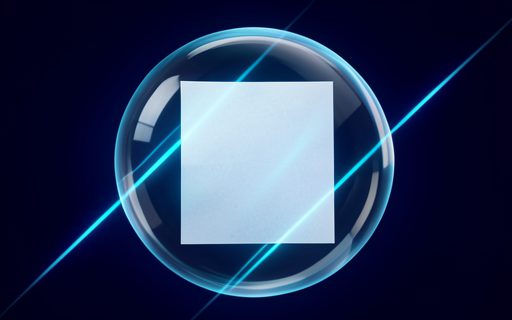 Feuille protegee a l interieur d une sphere translucide