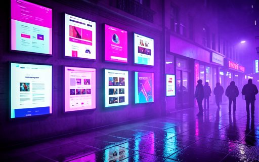 Galerie d ecrans encadres qui montrent des realisations web