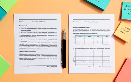 Deux feuilles de contrat et un stylo pose entre elles