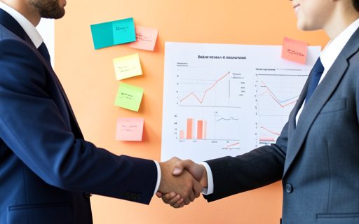 Deux partenaires qui se serrent la main apres un projet reussi